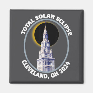 Cleveland Ohio 2024 Totale Zonsverduistering Pad V Magneet