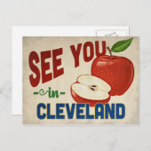 Cleveland Ohio Apple - Vintage Travel Briefkaart (Voorkant / Achterkant)