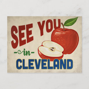 Cleveland Ohio Apple - Vintage Travel Briefkaart