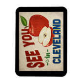 Cleveland Ohio Apple - Vintage Travel Magneet (Verticaal)