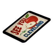 Cleveland Ohio Apple - Vintage Travel Magneet (Linkerzijde)