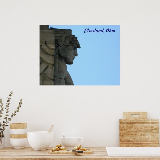 Cleveland, Ohio Art Deco Bridge Poster (Keuken)