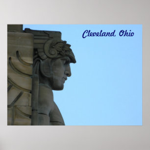 Cleveland, Ohio Art Deco Bridge Poster