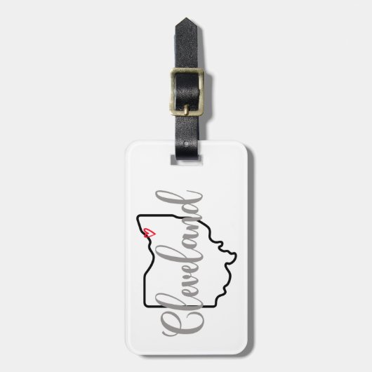Cleveland Ohio Bagagelabel (Voorkant verticaal)
