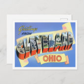 Cleveland, Ohio  Big Letters Briefkaart (Voorkant / Achterkant)
