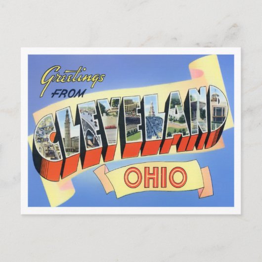 Cleveland, Ohio  Big Letters Briefkaart (Voorkant)