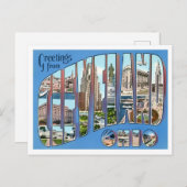 Cleveland, Ohio  Big Letters Briefkaart (Voorkant / Achterkant)