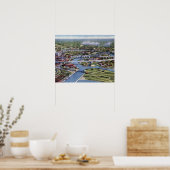 Cleveland Ohio Birdseye Poster (Keuken)
