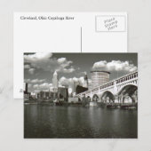 Cleveland Ohio Black and White Briefkaart (Voorkant / Achterkant)