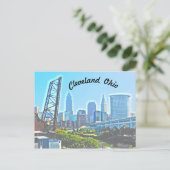 Cleveland, Ohio Blue Riverview Briefkaart (Staand voorkant)