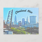 Cleveland, Ohio Blue Riverview Briefkaart (Voorkant)