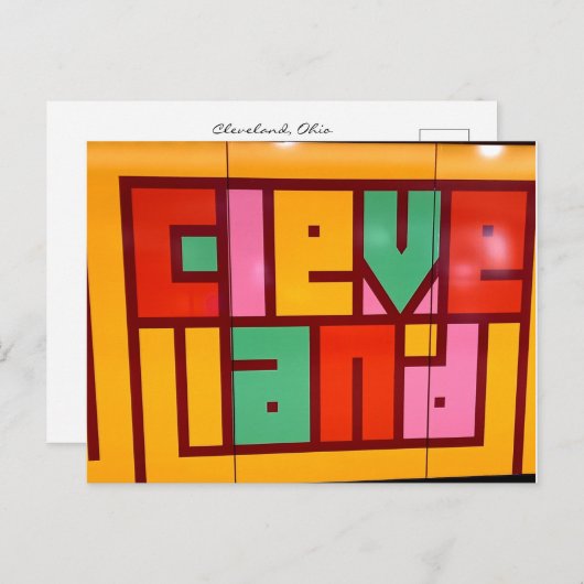 Cleveland, Ohio Briefkaart (Voorkant / Achterkant)