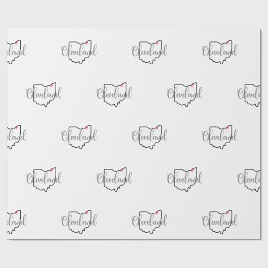 Cleveland Ohio Cadeaupapier (Vlak)