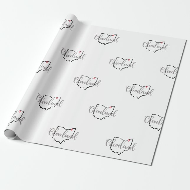 Cleveland Ohio Cadeaupapier (Uitgerold)