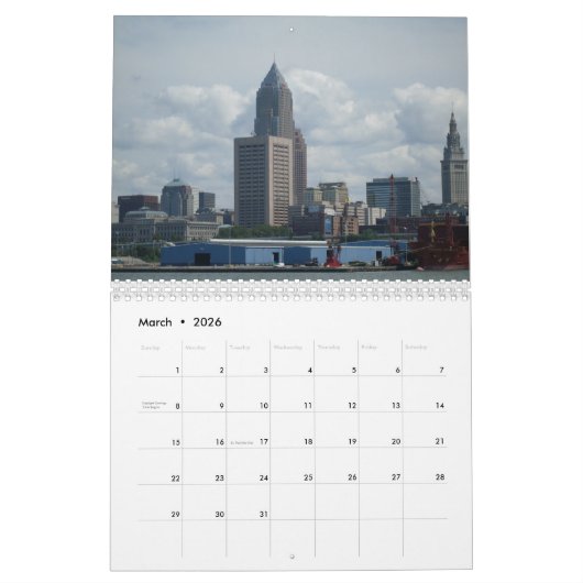 CLEVELAND,OHIO calendar Kalender (Mar 2026)