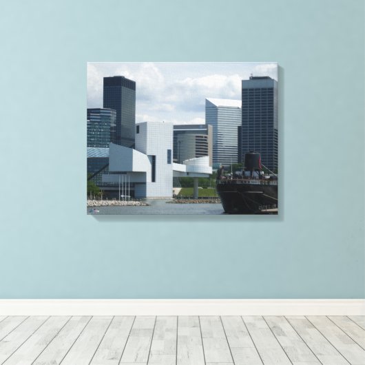 CLEVELAND OHIO canvas Afdruk (Insitu (Houten vloer))