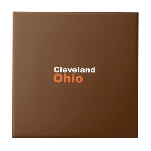 Cleveland, Ohio Ceramic Tile Tegeltje (Voorkant)
