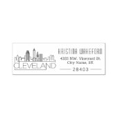 Cleveland, Ohio City | Aangepast adres Zelfinktende Stempel (Design)