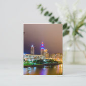 Cleveland Ohio City skyline van het centrum Briefkaart (Staand voorkant)