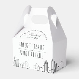 Cleveland, Ohio | City Skyline Wedding Favor Box Bedankdoosjes