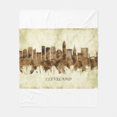 Cleveland Ohio Cityscape Fleece Deken (Voorkant)