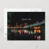 Cleveland, Ohio cityscape, met de vermelding: Briefkaart (Voorkant / Achterkant)