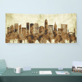 Cleveland Ohio Cityscape Spandoek (Beurs)