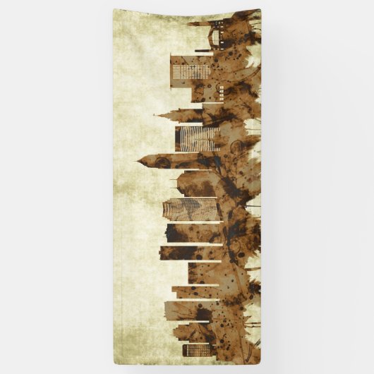 Cleveland Ohio Cityscape Spandoek (Verticaal)