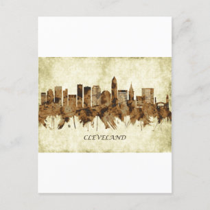 Cleveland Ohio Cityscape Uitnodiging Briefkaart