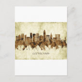 Cleveland Ohio Cityscape Uitnodiging Briefkaart (Voorkant)