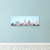 Cleveland Ohio Classic Skyline Canvas Print (Insitu (Houten vloer))