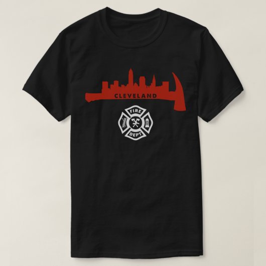 Cleveland Ohio Division of Fire Firefighter Rescue T-shirt (Design voorkant)