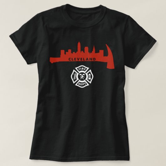 Cleveland Ohio Division of Fire Firefighter Rescue T-shirt (Design voorkant)
