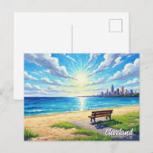 Cleveland Ohio Edgewater Park Reis Briefkaart (Voorkant / Achterkant)