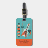 Cleveland Ohio | Elektrische gitaar Bagagelabel (Voorkant verticaal)