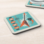 Cleveland Ohio | Elektrische gitaar Bier Onderzetter (Linkerzijde)