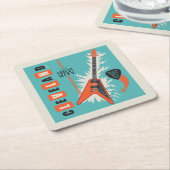 Cleveland Ohio | Elektrische gitaar Kartonnen Onderzetters (Schuin)