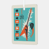 Cleveland Ohio | Elektrische gitaar Metalen Ornament (Voorkant links)