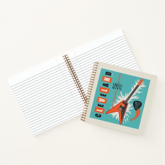 Cleveland Ohio | Elektrische gitaar Notitieboek (Binnen)
