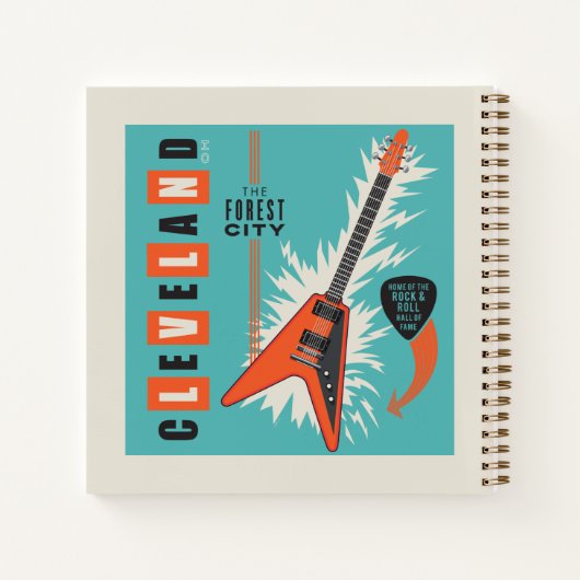 Cleveland Ohio | Elektrische gitaar Notitieboek (Achterkant)