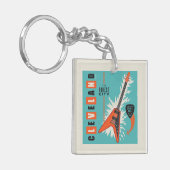 Cleveland Ohio | Elektrische gitaar Sleutelhanger (Voorkant Links)