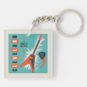 Cleveland Ohio | Elektrische gitaar Sleutelhanger (Achterkant)