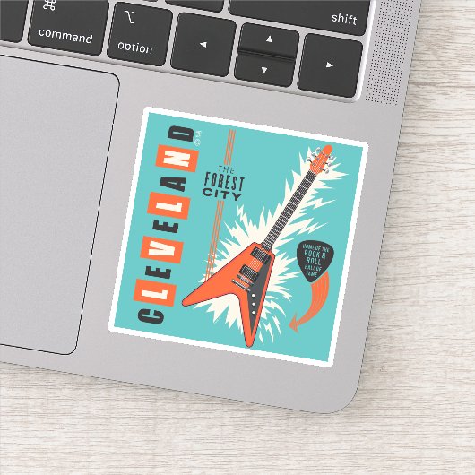 Cleveland Ohio | Elektrische gitaar Sticker (Detail)