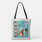 Cleveland Ohio | Elektrische gitaar Tote Bag (Achterkant)