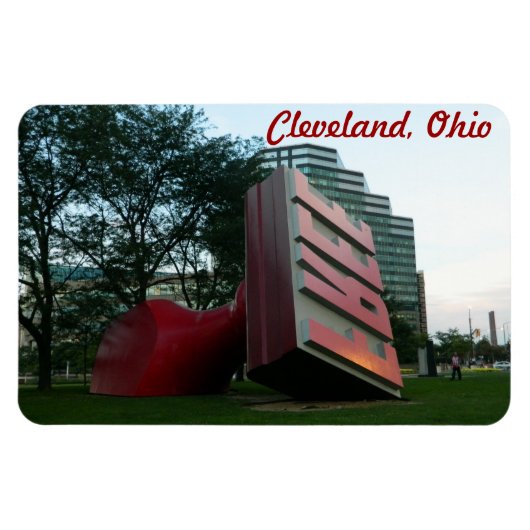 Cleveland, Ohio "Free" Landmark Magneet (Horizontaal)