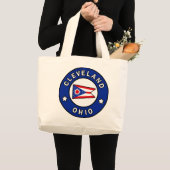 Cleveland Ohio Grote Tote Bag (Voorkant (product))