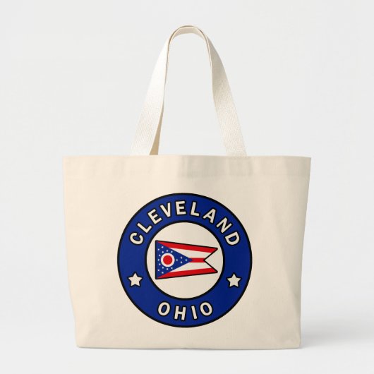 Cleveland Ohio Grote Tote Bag (Voorkant)