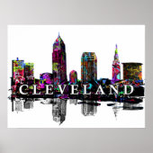 Cleveland, Ohio in graffiti Poster (Voorkant)