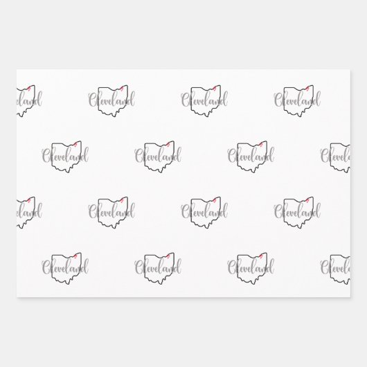 Cleveland Ohio Inpakpapier Vel (Voorkant 2)