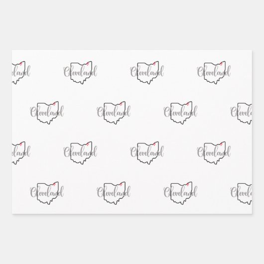 Cleveland Ohio Inpakpapier Vel (Voorkant)